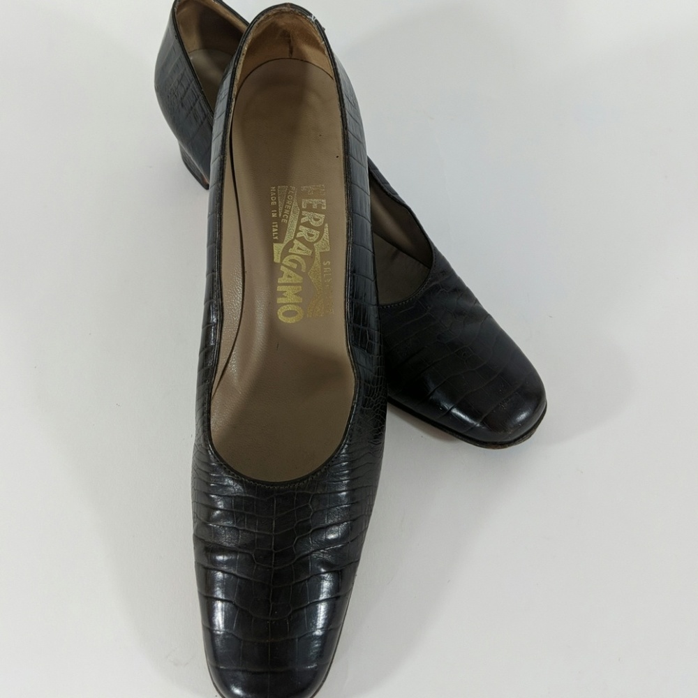 Salvatore Ferragamo Crocodile Pumps